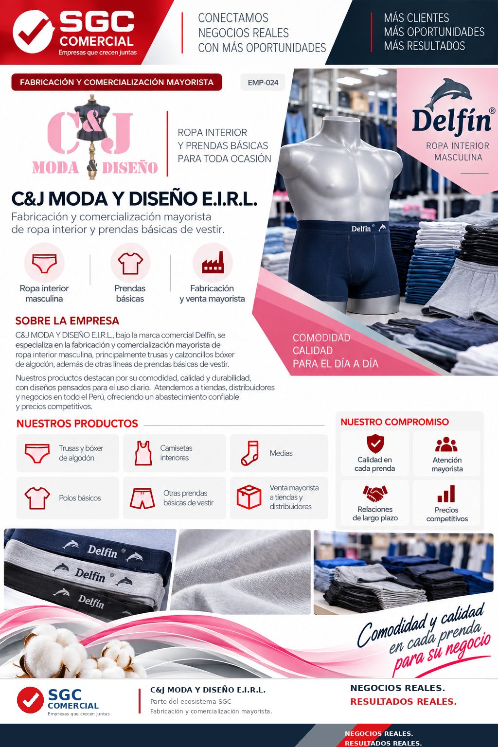 Ficha comercial de C&J Moda y Diseño E.I.R.L.